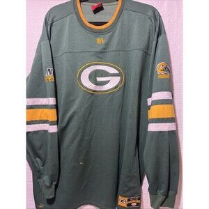 Vintage Green Bay Packers Sweatshirt Mens Green NFL Football Long Sleeve 00s